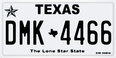 TX license plate DMK4466