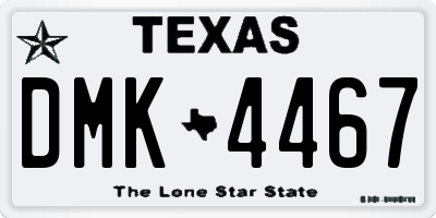 TX license plate DMK4467