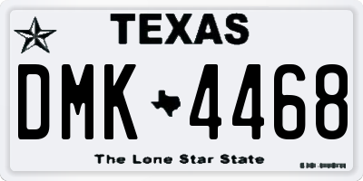 TX license plate DMK4468