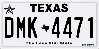 TX license plate DMK4471