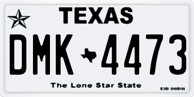 TX license plate DMK4473