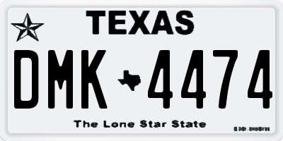 TX license plate DMK4474