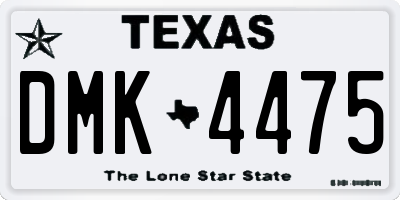 TX license plate DMK4475