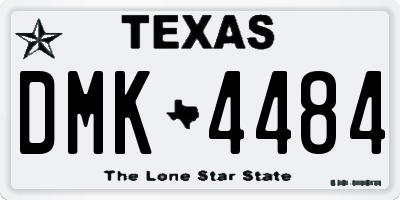 TX license plate DMK4484