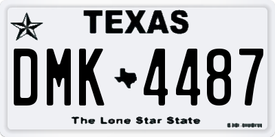 TX license plate DMK4487