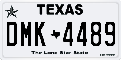 TX license plate DMK4489