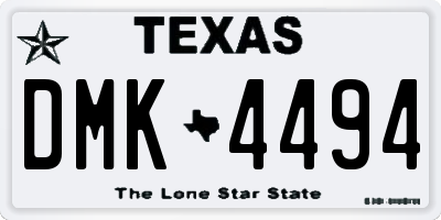TX license plate DMK4494