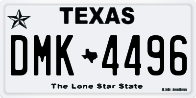 TX license plate DMK4496