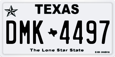 TX license plate DMK4497