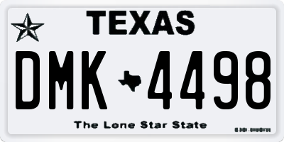 TX license plate DMK4498