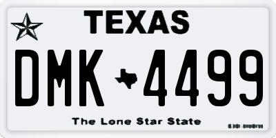 TX license plate DMK4499