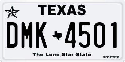 TX license plate DMK4501