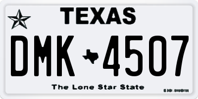TX license plate DMK4507