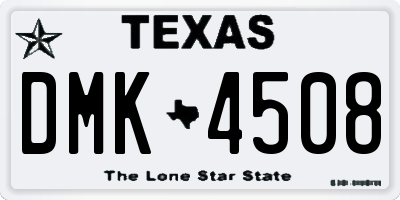 TX license plate DMK4508