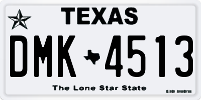 TX license plate DMK4513