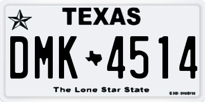 TX license plate DMK4514