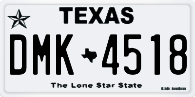 TX license plate DMK4518