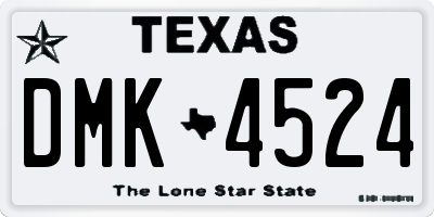 TX license plate DMK4524