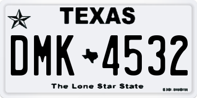 TX license plate DMK4532