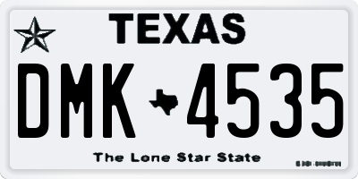 TX license plate DMK4535
