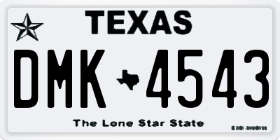 TX license plate DMK4543