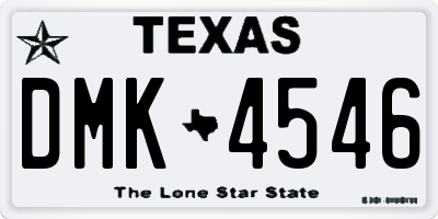 TX license plate DMK4546