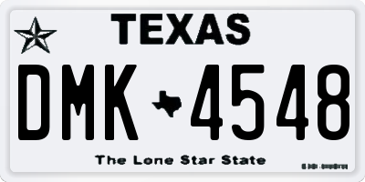 TX license plate DMK4548