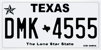 TX license plate DMK4555