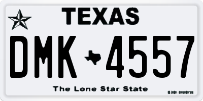 TX license plate DMK4557