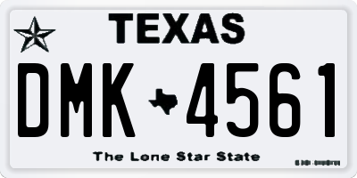 TX license plate DMK4561
