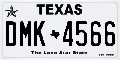 TX license plate DMK4566