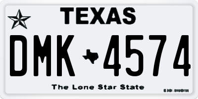 TX license plate DMK4574