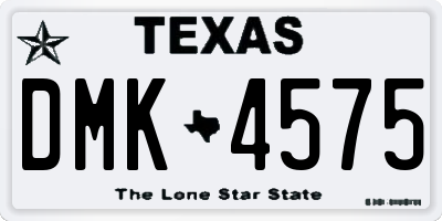TX license plate DMK4575