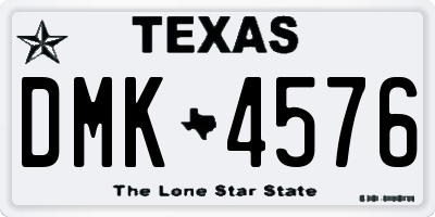 TX license plate DMK4576