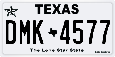 TX license plate DMK4577