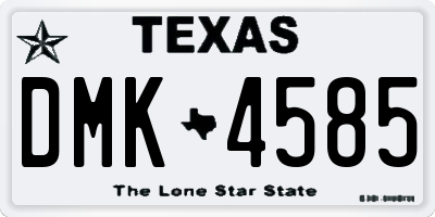 TX license plate DMK4585