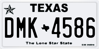 TX license plate DMK4586