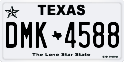 TX license plate DMK4588