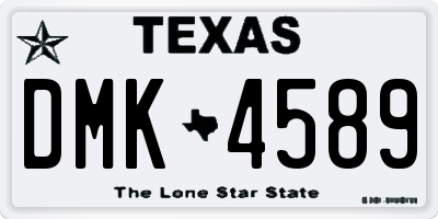 TX license plate DMK4589
