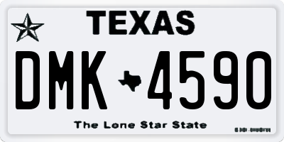 TX license plate DMK4590