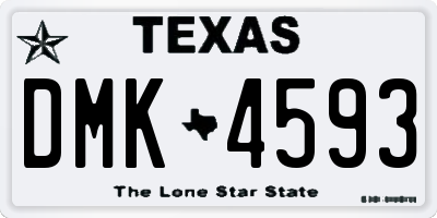 TX license plate DMK4593