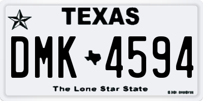 TX license plate DMK4594