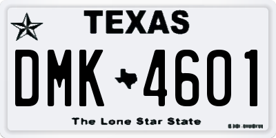 TX license plate DMK4601