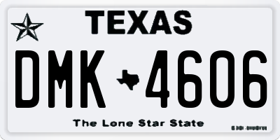 TX license plate DMK4606