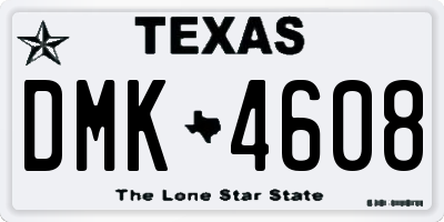 TX license plate DMK4608