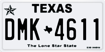 TX license plate DMK4611