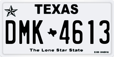 TX license plate DMK4613