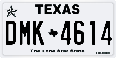 TX license plate DMK4614