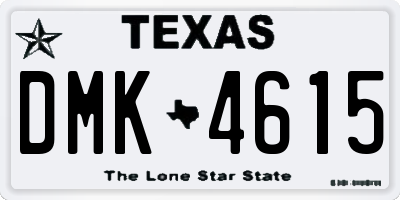 TX license plate DMK4615