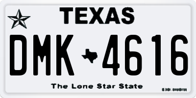 TX license plate DMK4616